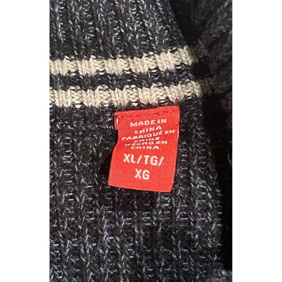 Izod Men's Navy Blue Advantage Pullover Soft Sweater Long Sleeve 1/4 Zip Size XL - Picture 4 of 4